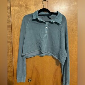 Cotton On Button Snap Up Cropped Pullover